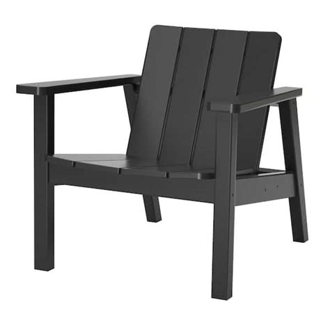 Zeus And Ruta Black Plastic Lawn Chair Patio Chairs With Low Height