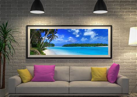 Buy The Beach Framed Panoramic Canvas Art Canvas Prints Brisbane