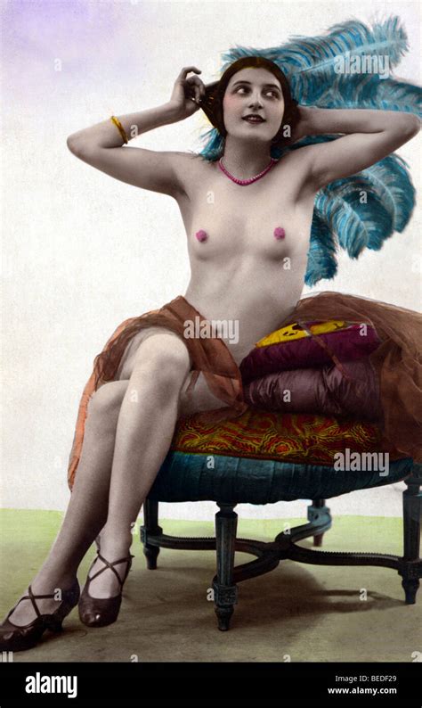 Historic Photograph Nude Woman Around 1915 Stock Photo Alamy