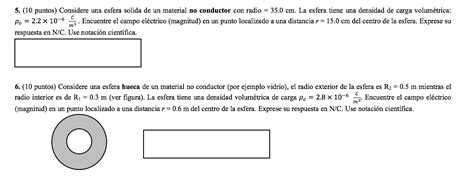 Solved Considere Una Esfera Solida De Un Material No Chegg