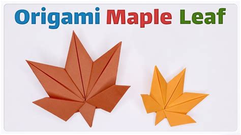 Easy Origami Maple Leaf Youtube