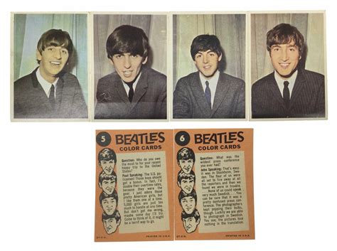 Lot 1964 Topps Beatles Color Cards W Bubble Gum Box