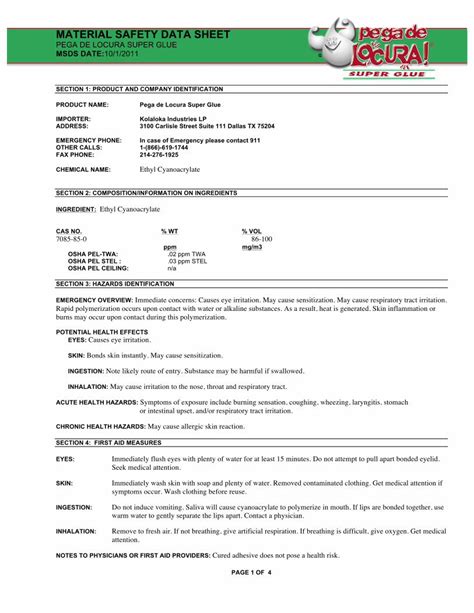 (PDF) MATERIAL SAFETY DATA SHEET - The Home Depot · PDF filematerial ...