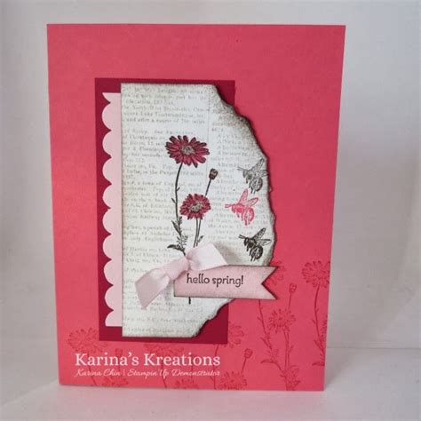 Stampin Up Springtime Hello Card Karina Chin Stampin Up Demonstrator