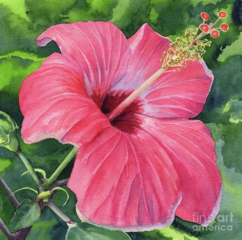 Pink Hibiscus Painting By Melissa Old Fine Art America