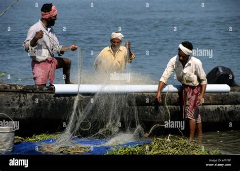 South India Kerala Backwater Fishing Boats Stock Photo - Alamy