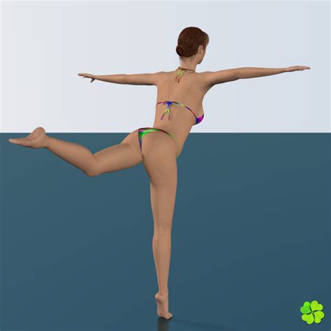 D Model Bikini Low Poly Woman VR AR Low Poly CGTrader