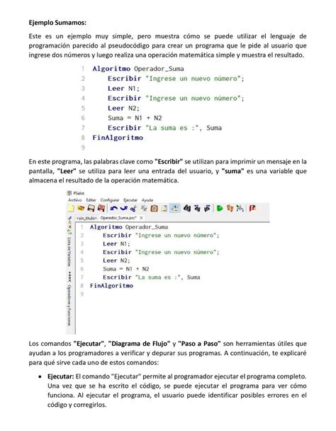 Pensamiento Computacional Pseint Introducción