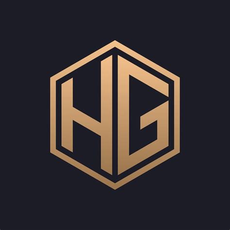 Premium Vector Elegant Hexagon Letter Hg Logo Design Initial