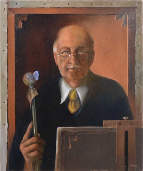 Lot 156 John Voss Self Portrait With Butterfly