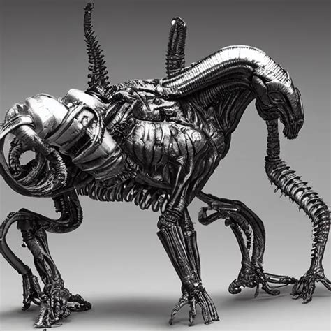 80mm Resin Detailed Miniature Of A Horse Xenomorph Stable Diffusion