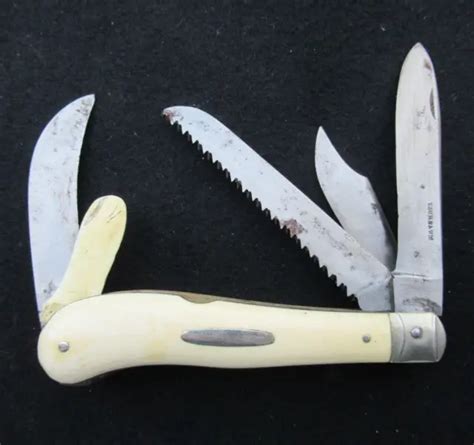 Rare Couteau Ancien Pliant Multilames Eschbaum Old Folding Knife