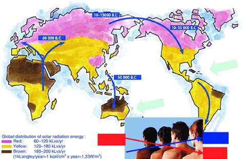 Homo Sapiens Migration And Global Distribution Of Solar Radiation