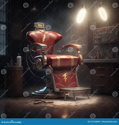 Barbershop Chair For Superhero Customers Editorial Stock Image Image