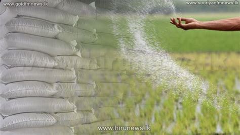 Subsidized Fertilizer To Be Issued From Today Hiru News Srilanka S