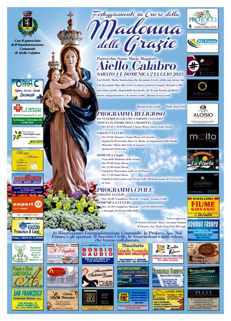 Aiello Calabro Madonna Delle Grazie Il Programma Dei