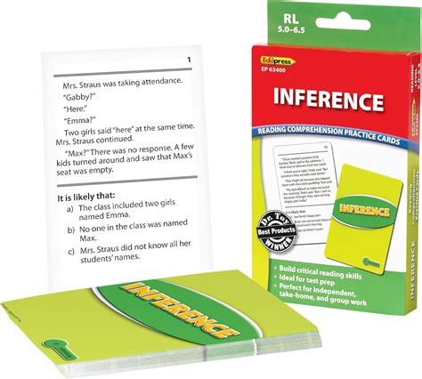 Amazon Edupress Reading Comprehension Practice Cards Inference