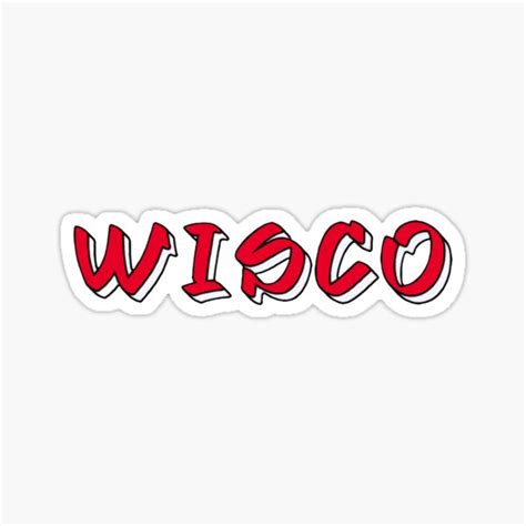 Wisco Sticker Sticker For Sale By Ava Olivia Redbubble