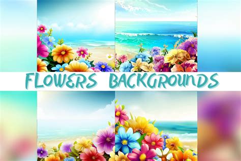 Summer Flowers Background Graphic By Endrawsart Creative Fabrica