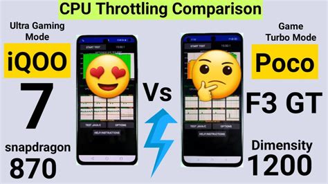 Poco F3 GT Vs IQOO 7 CPU Throttling Test Using Game Turbo Ultra Game