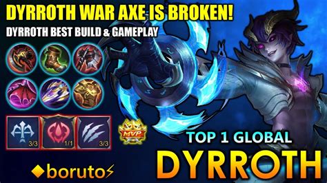 Dyrroth 1st Item War Axe Dyrroth Best Build And Gameplay Top 1 Global