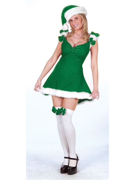 Womens Sexy Elf Dress Green Costume - Walmart.com