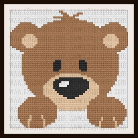 Baby Bear Afghan C C Graph Written Word Chart Crochet Pattern