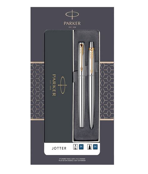 Set Stilou Pix Jotter Royal Standard Stainless Steel Gt Parker