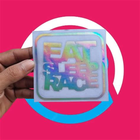 Cutting Stiker Kata Kata Racing Eat Sleep Race Stiker Variasi Aksesoris Motor Mobil Pickup Bus