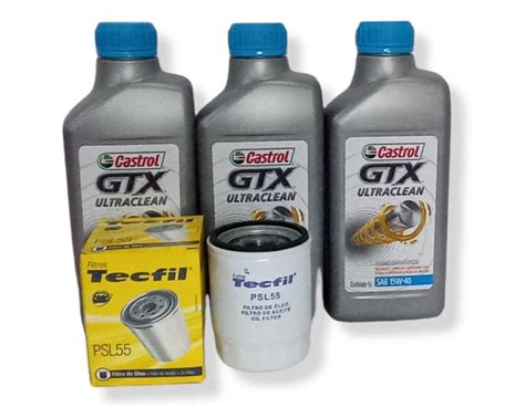 Kit Troca De Leo Motor Fire Castrol P Lio Strada Siena Idea Uno