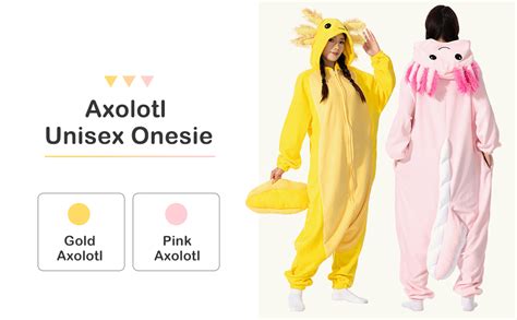 Amazon Supodon Adult Onesie Axolotl Costume Pajamas Unisex Cosplay