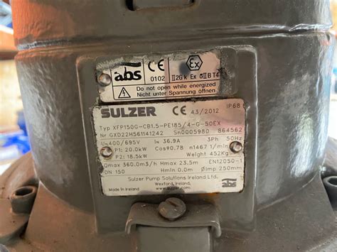 Sulzer Dompelpomp Xfp G Cb Pe G Ex Industrieplaza