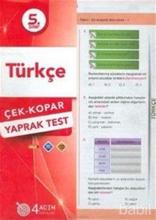 S N F T Rk E Yaprak Test Kolektif