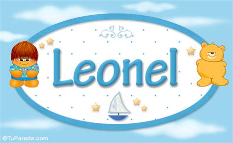 Leonel Nombre para bebé tarjetas de Nombres para niños bebés osito