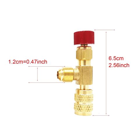 Copper R22 R410 Refrigerant Filling Valve Freon Liquid Safety Valve For Air Conditioning With