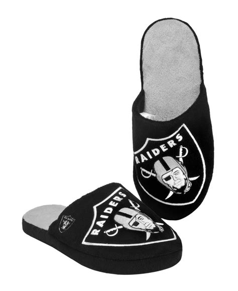 Forever Collectibles Mens Oakland Raiders Big Logo Slippers Oakland