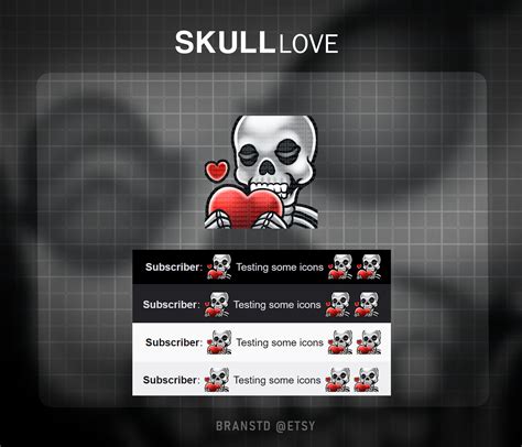 6 X Skull Twitch Emotes Skeleton Twitch Emotes Etsy