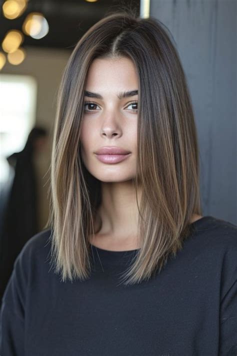 California Brunette Hair Ideas In Balayage Straight Hair