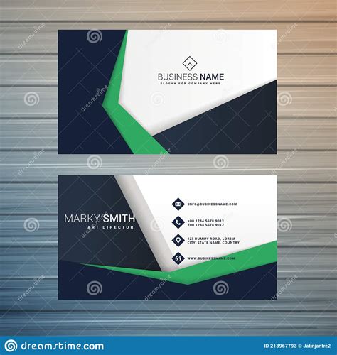 Namecard Template White Color Serrated Lines Pattern On Blue Background