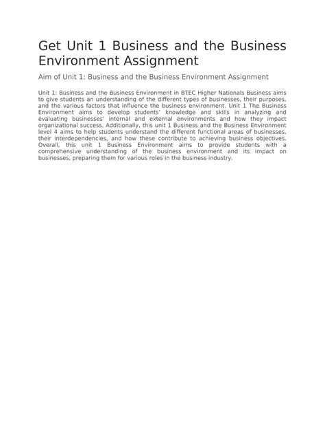 Get Unit 1 Business And The Business Environment Assignment By Neeraj Gupta Issuu