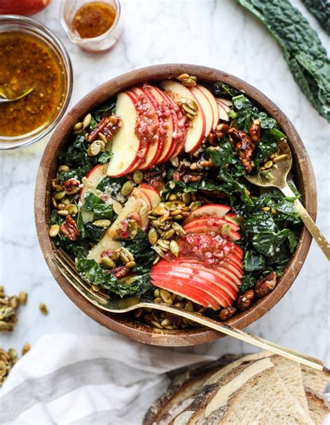 Fall Kale Salad Harvest Honeycrisp Apple Kale Salad