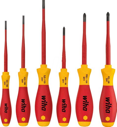 WIHA 38362 Screwdriver Set SoftFinishelectric SlimFix 6 Piece At