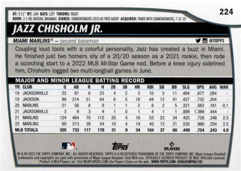 Topps Big League Jazz Chisholm Jr Trading Card Database