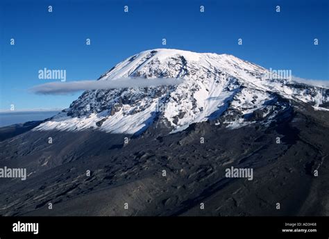 Aerial View Of Kilimanjaro 5895m The Highest Mountain In Tanzania