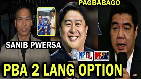 Pba 2 Option Nalang Ang Meron X Pba Commissioner May Payo Sa Pba Mpbl Uaap At Ncaa Youtube