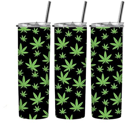 Amazon Cannabis Sublimation Tumbler Wrap For Weed Smokers To Make