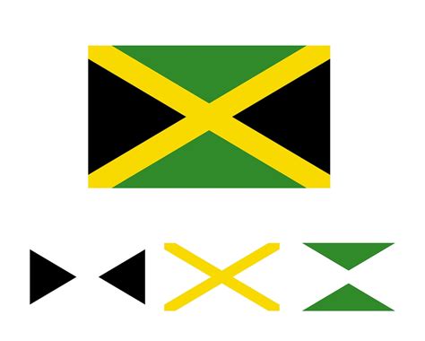 Jamaica Flag Svg Jamaica Flag Png Jamaica Flag Layered Cricut Cut