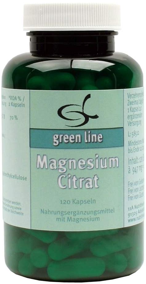 Magnesium Citrat 120 Kapseln Kaufen Volksversand Versandapotheke