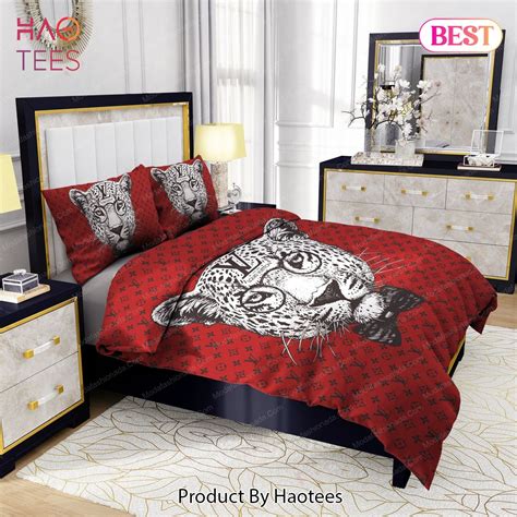 Buy Leopard Head Louis Vuitton Bedding Sets Bed Sets Bedroom Sets Comforter Sets Duvet Cover