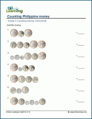 Philippine Money Worksheets | K5 Learning